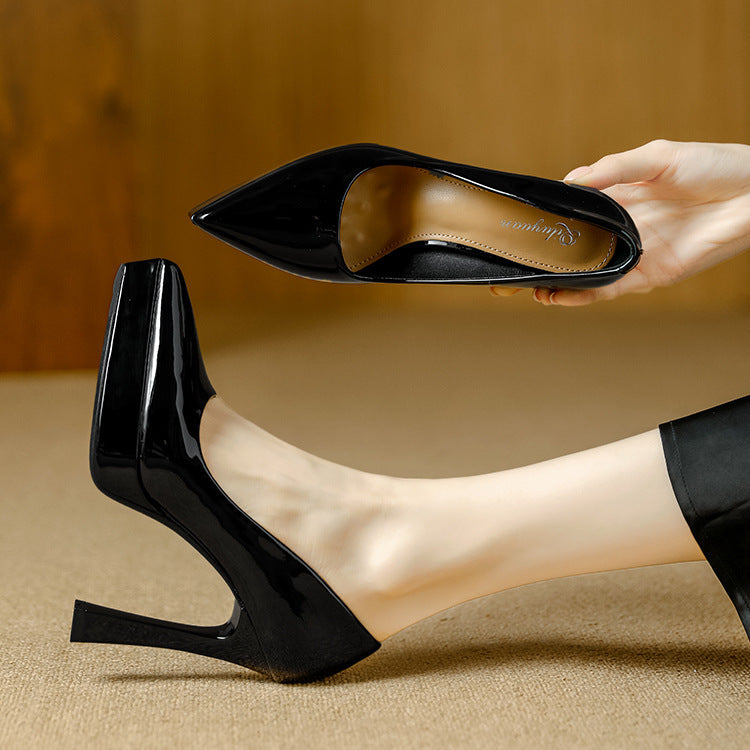Tacones Vela de cuero genuino