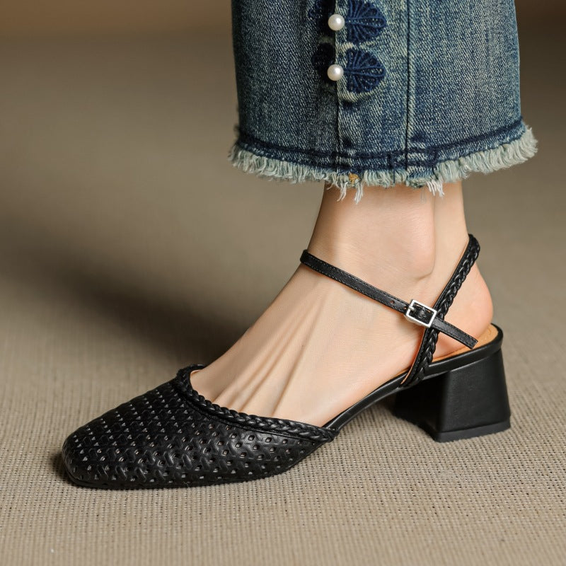 Tacones Orelia de cuero genuino