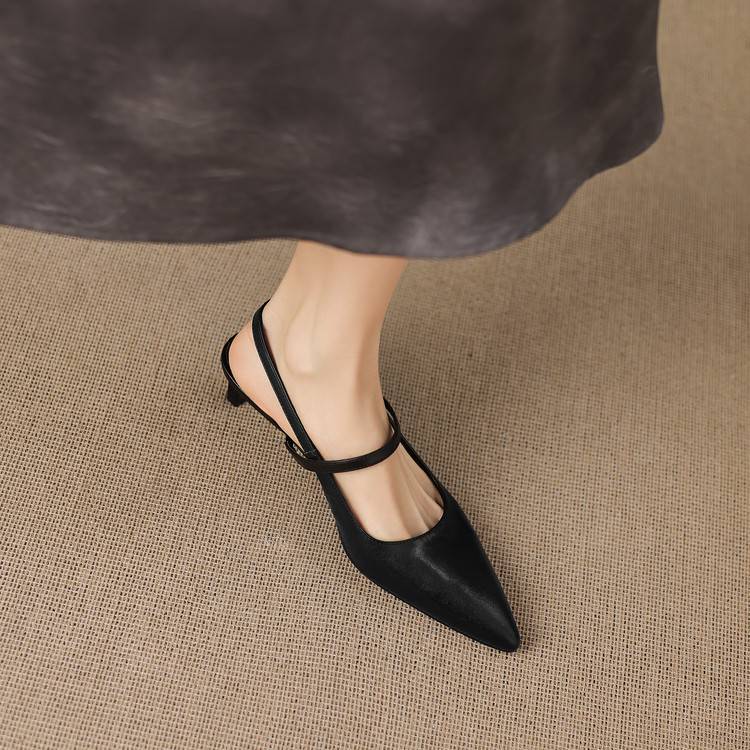 Kemi Slingbacks van Echt Leer