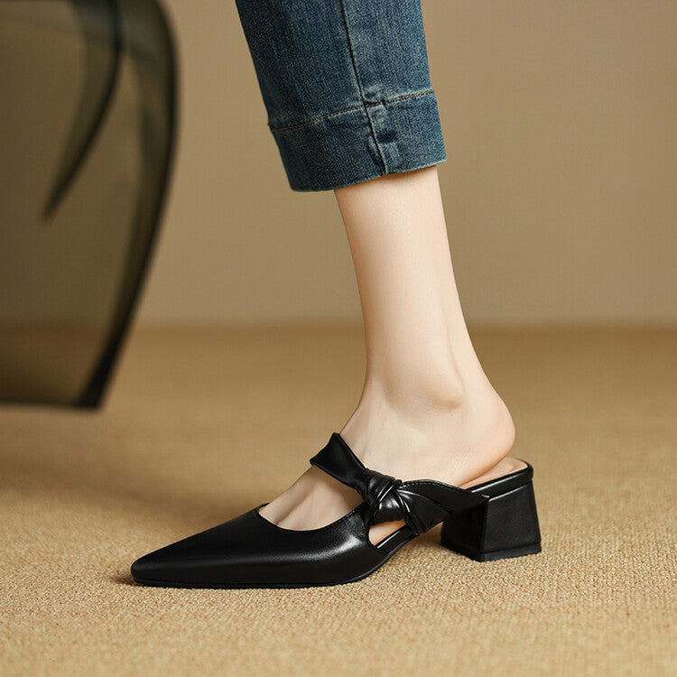 Mules de piel Noressa