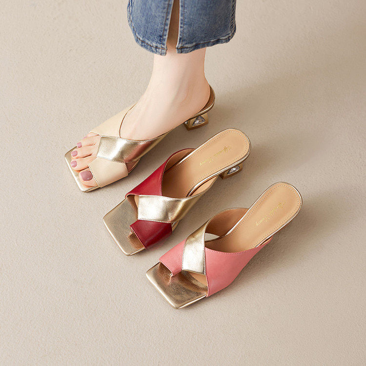 Tacones Opaline de cuero genuino