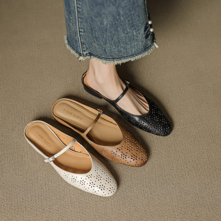 Mules Alina in vera pelle