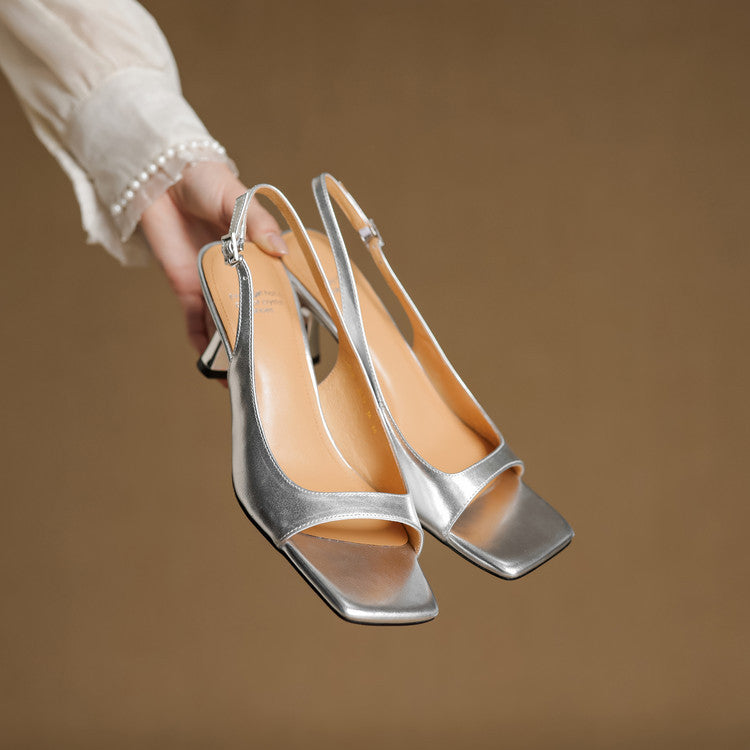 Moria Slingback-Sandalen aus echtem Leder