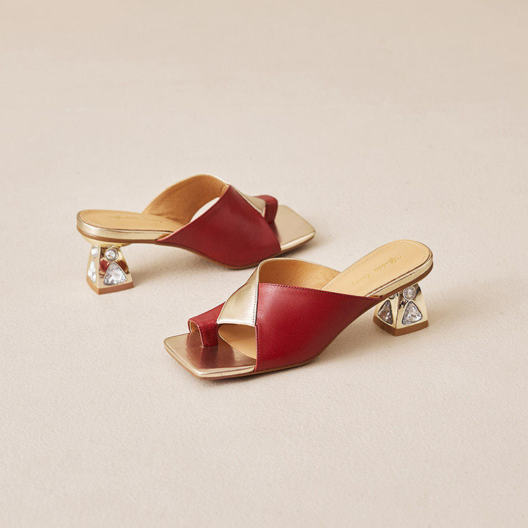 Tacones Opaline de cuero genuino