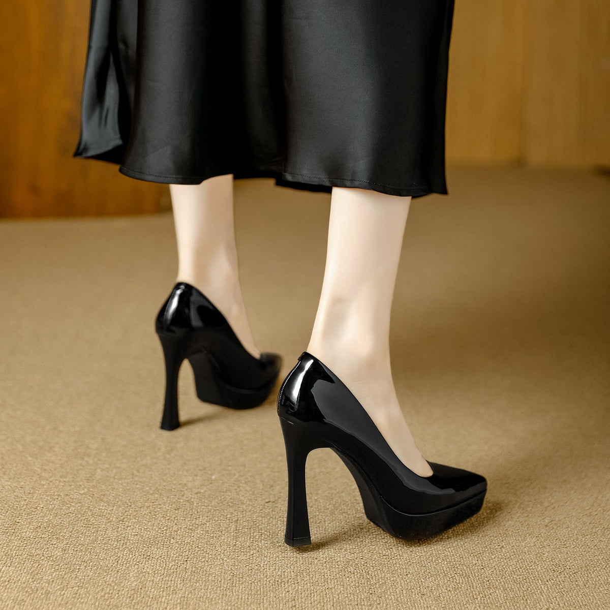 Tacones Vela de cuero genuino