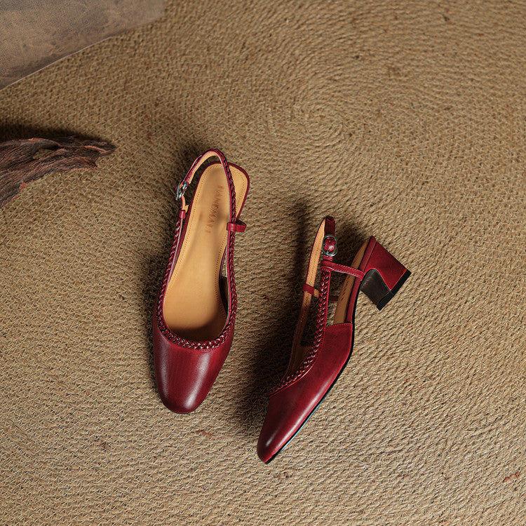 Tacones Bella de cuero genuino