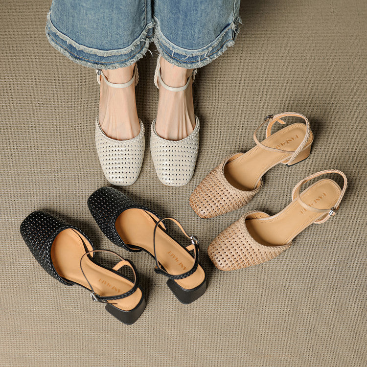 Tacones Orelia de cuero genuino
