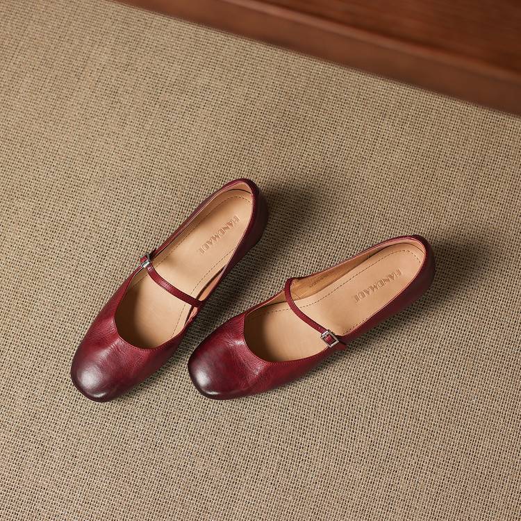 Scarpe basse Rose in vera pelle