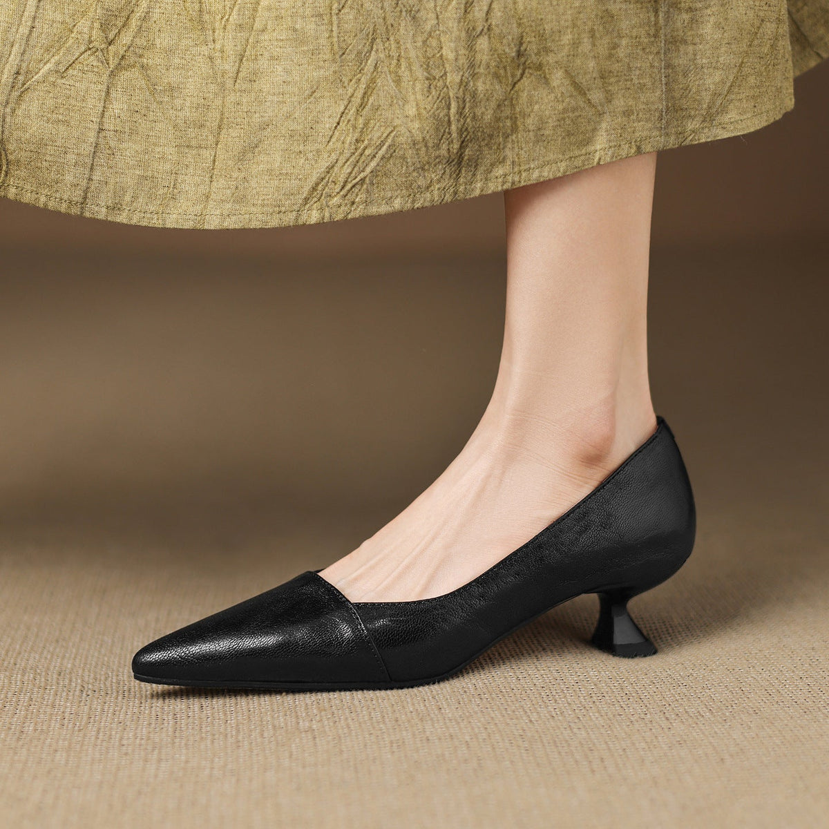 Tacones Venza de cuero genuino