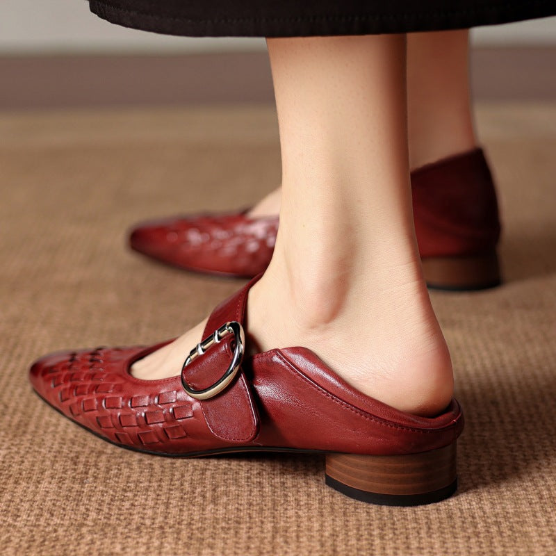 Daria Mary-Jane-pumps i ægte læder