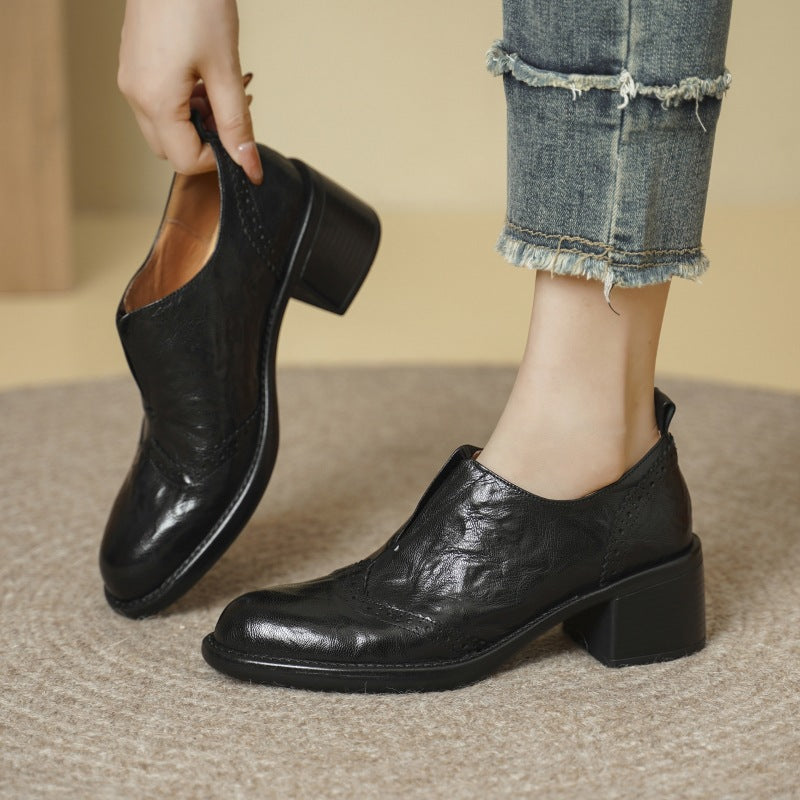 Everett Wingtip Plateauschoenen van Echt Leer