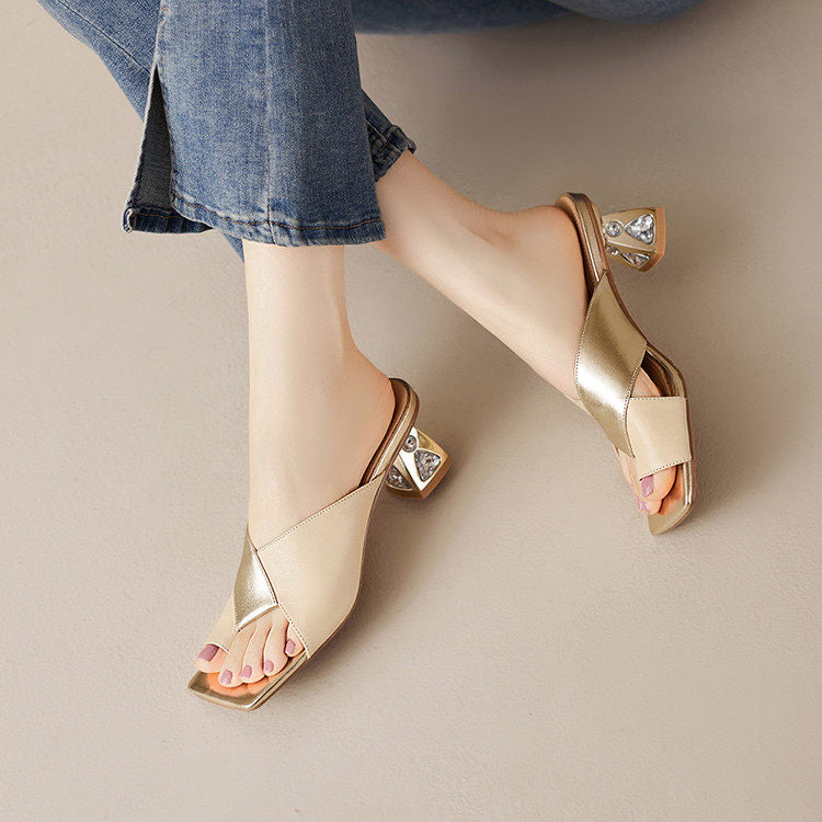 Tacones Opaline de cuero genuino