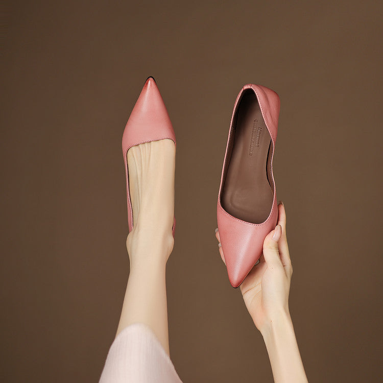 Tacones Vienna de cuero genuino