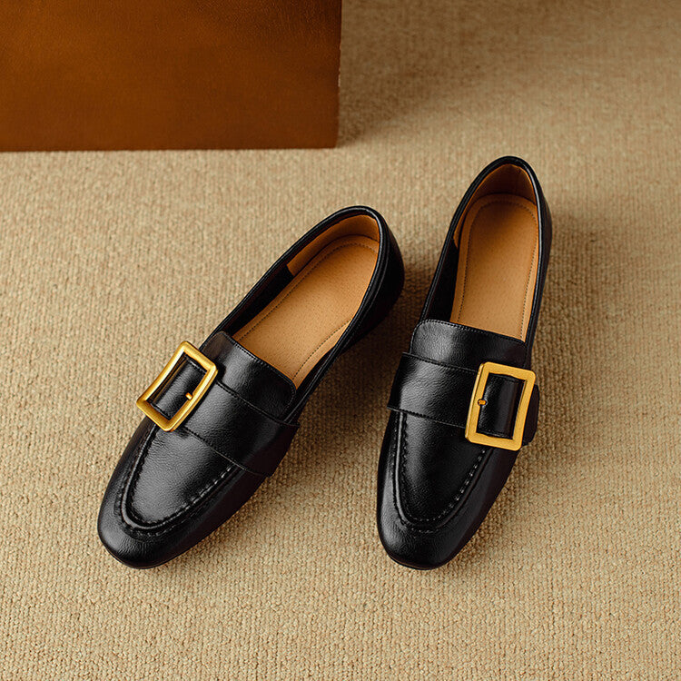Chaussures Rizon à boucle de ceinture en cuir véritable