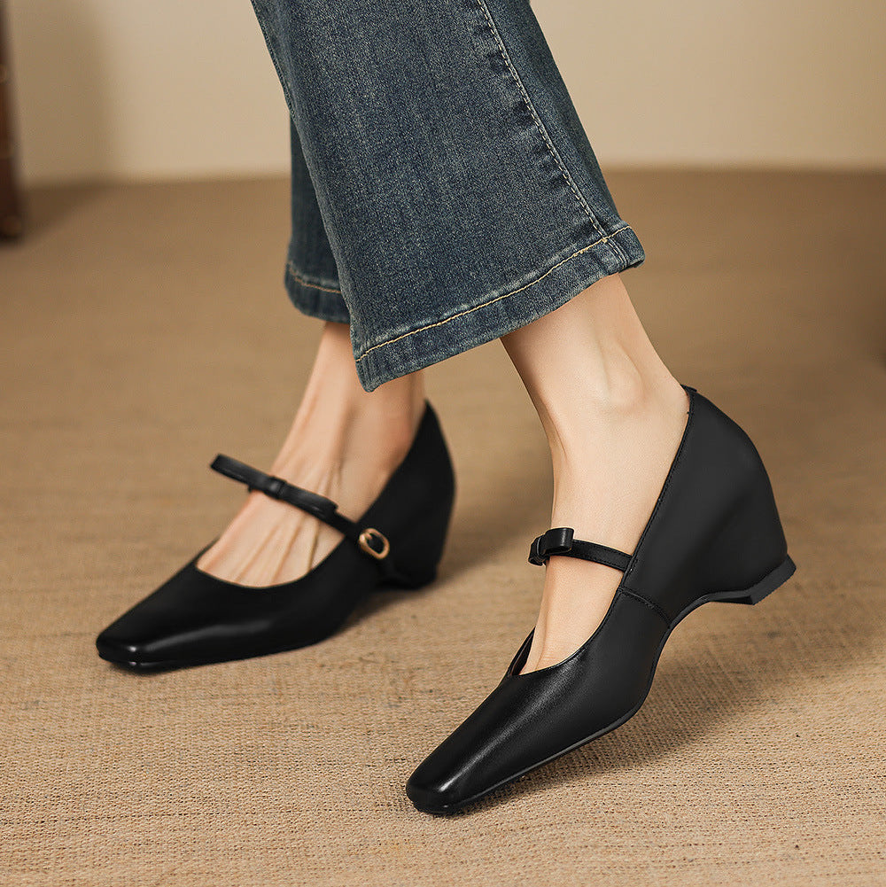 Rosalie Mary Jane Pumps aus echtem Leder