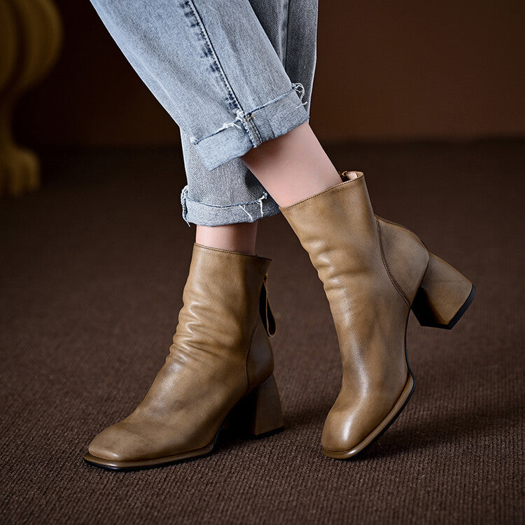 Botas Livia em pele genuína