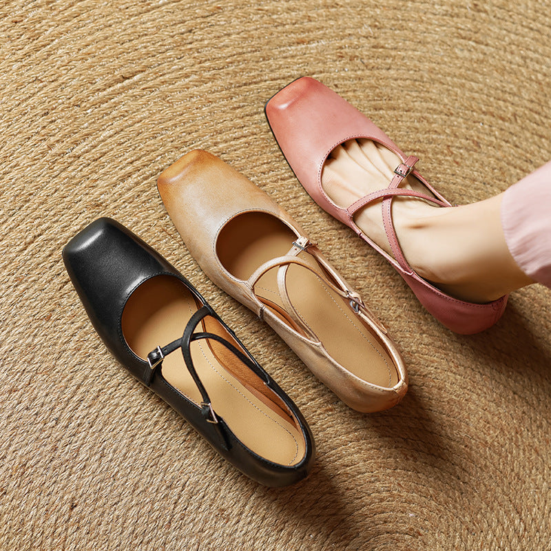 Scarpe basse Iria in vera pelle