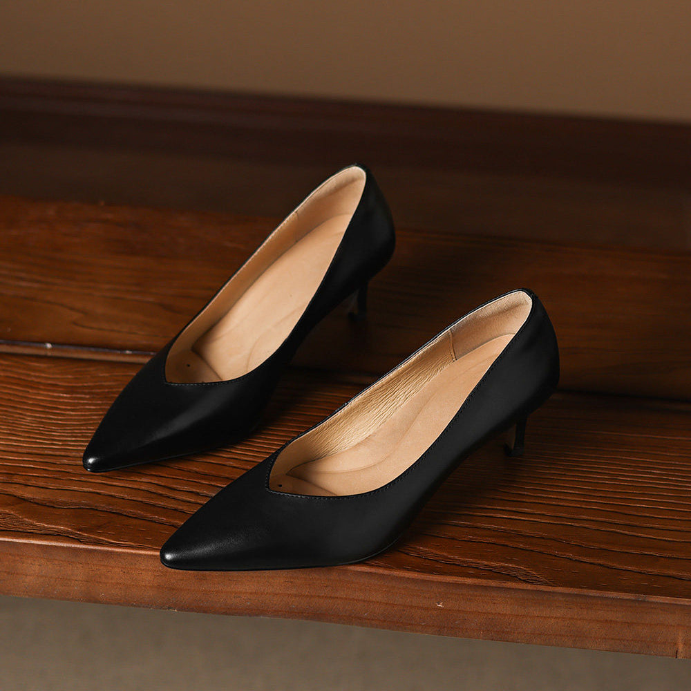 Escarpins Lenora en cuir véritable