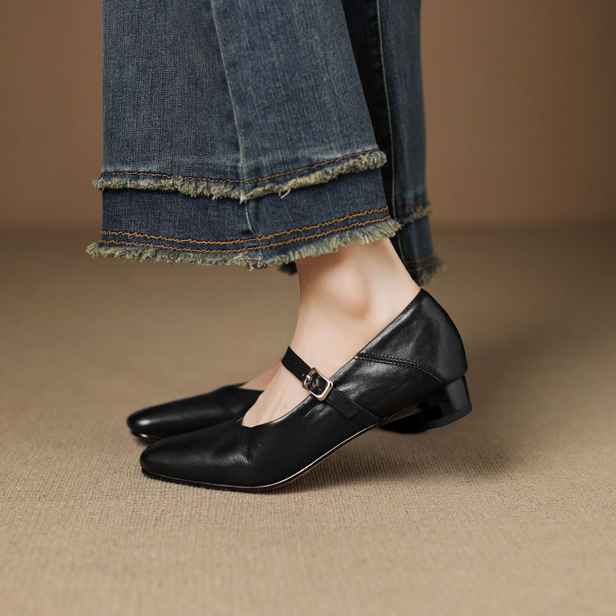 Zapatos planos Ayra de cuero genuino