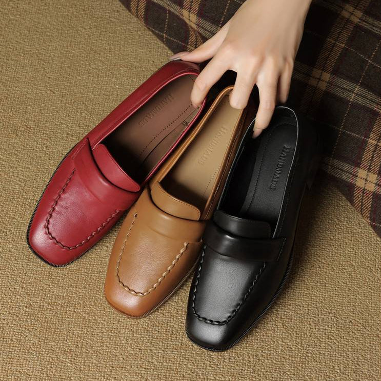 Evren loafers i äkta läder