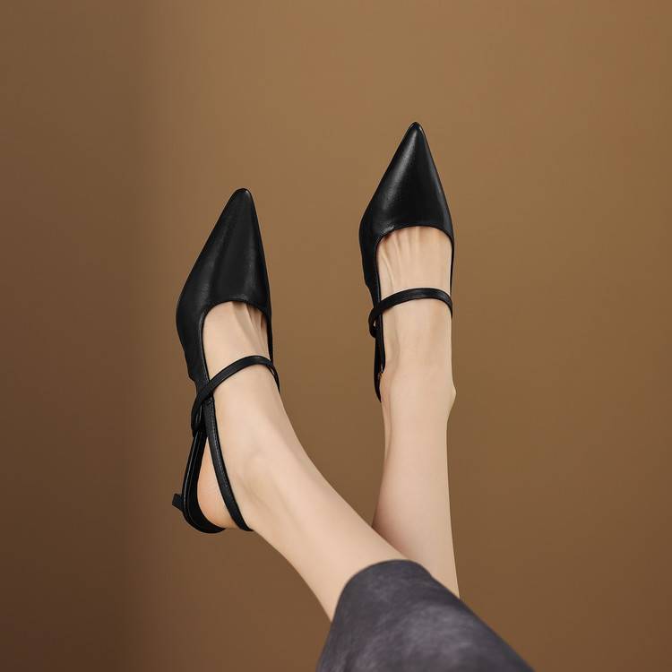 Kemi Slingbacks van Echt Leer