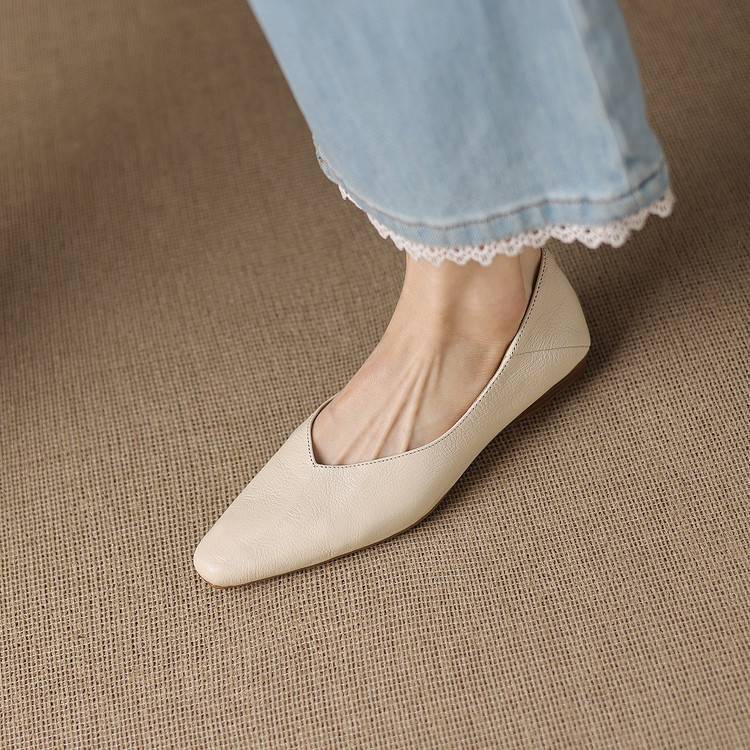 Zapatos planos Darsi de cuero genuino