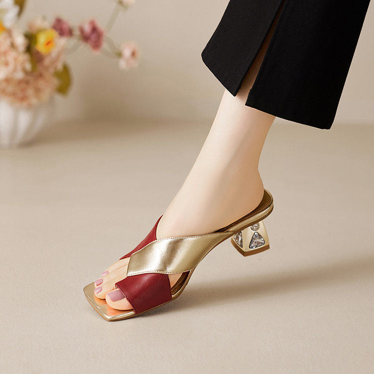 Tacones Opaline de cuero genuino