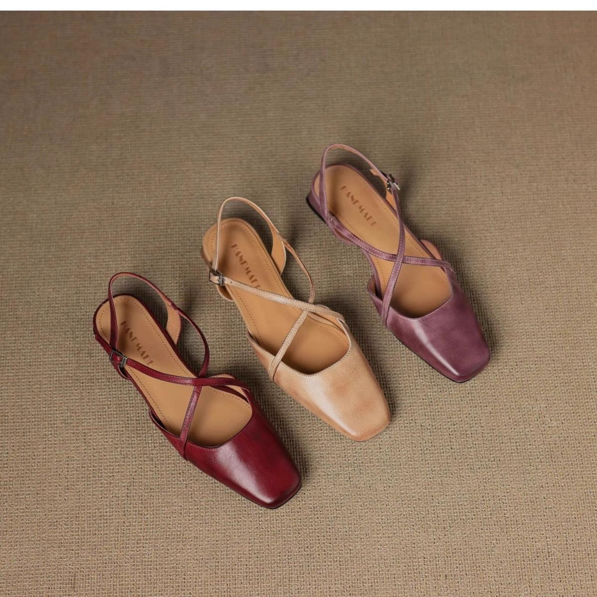 Saline Genuine Leather Flats