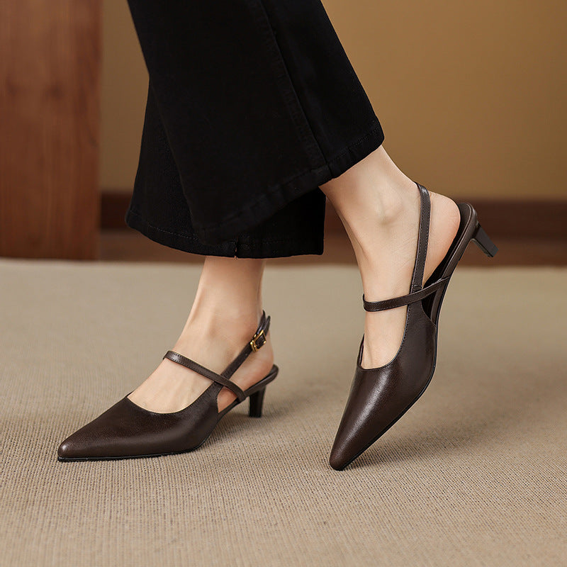 Tacchi Mary Jane slingback in vera pelle Zyra