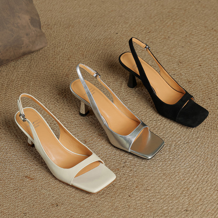 Moria Slingback-Sandalen aus echtem Leder