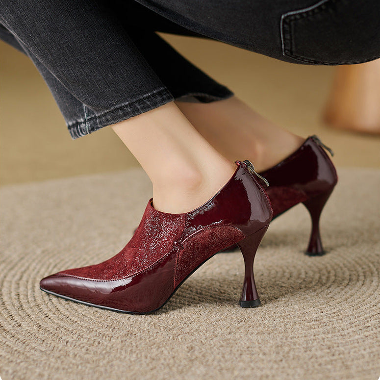 Tacones Evara de cuero genuino
