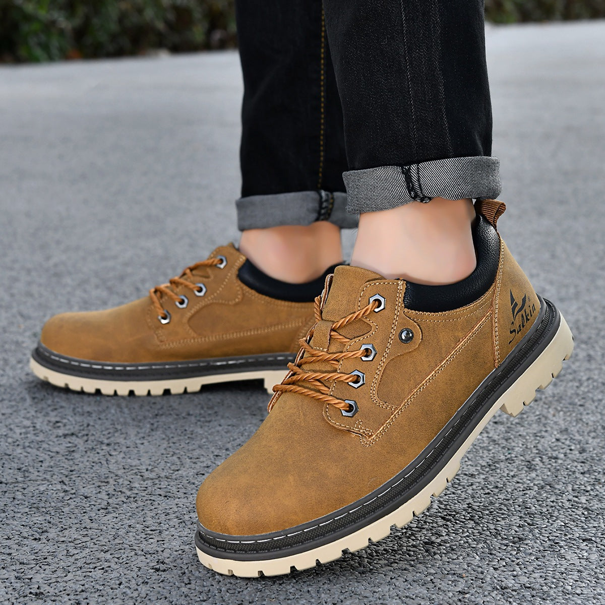Chaussures à lacets Rexton en cuir premium