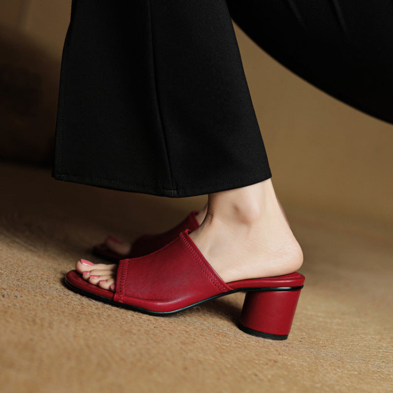 Mules Amira de cuero genuino