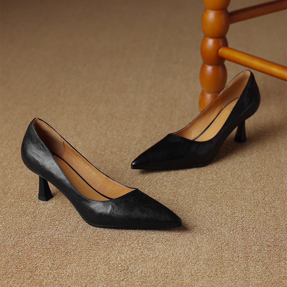 Tacones Elore de cuero genuino