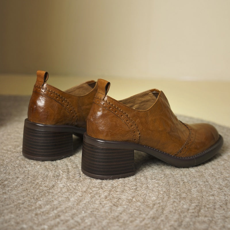 Everett Wingtip Plateauschoenen van Echt Leer