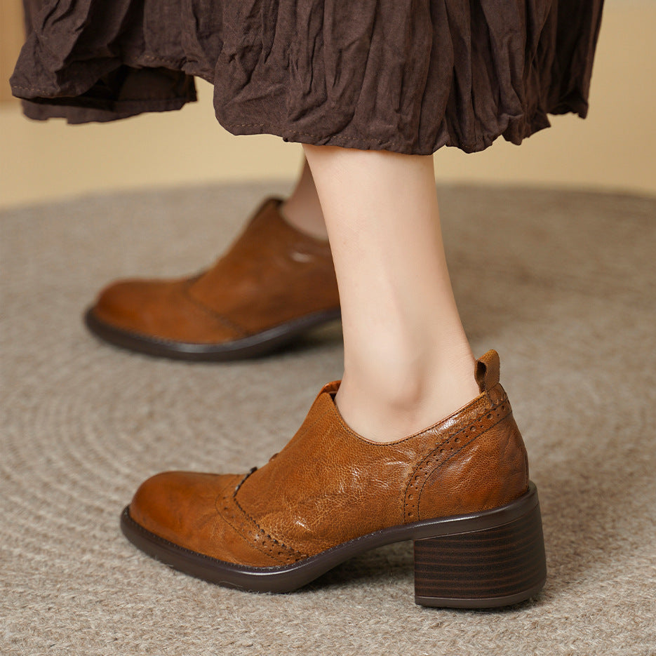 Everett Wingtip Plateauschoenen van Echt Leer