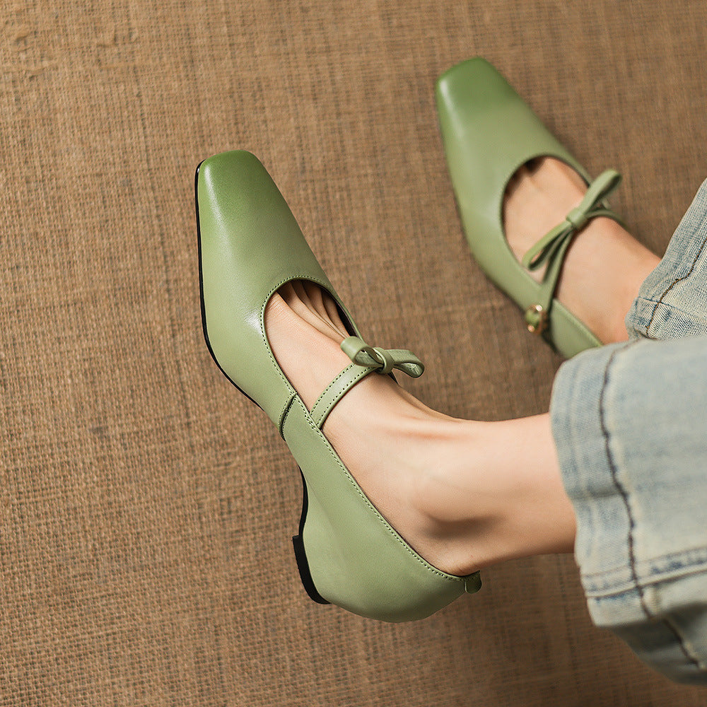 Rosalie Mary Jane Pumps aus echtem Leder