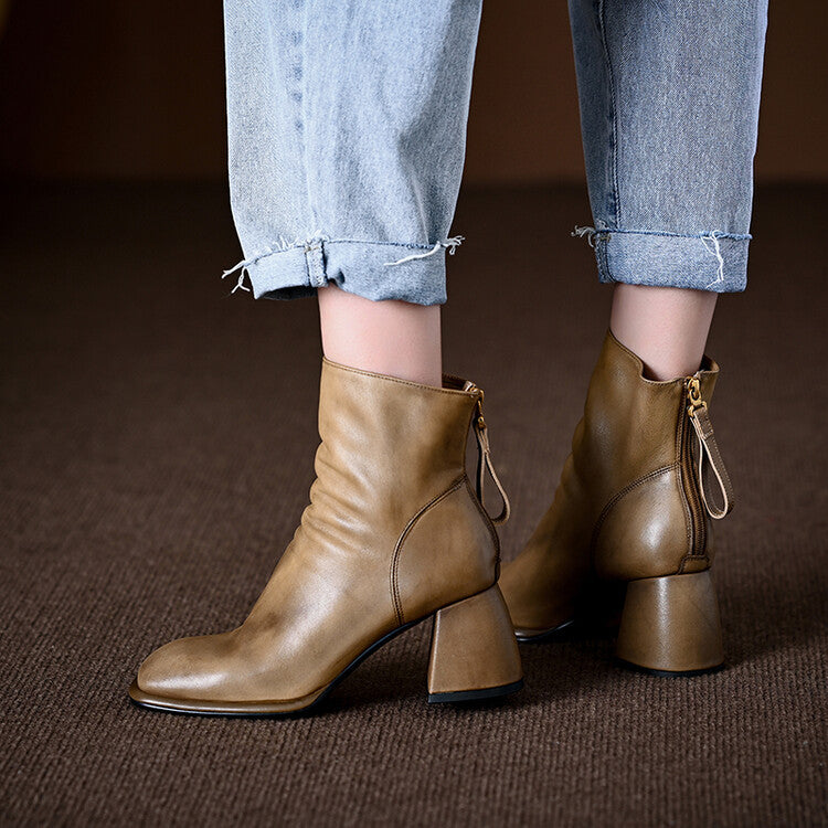 Botas Livia em pele genuína
