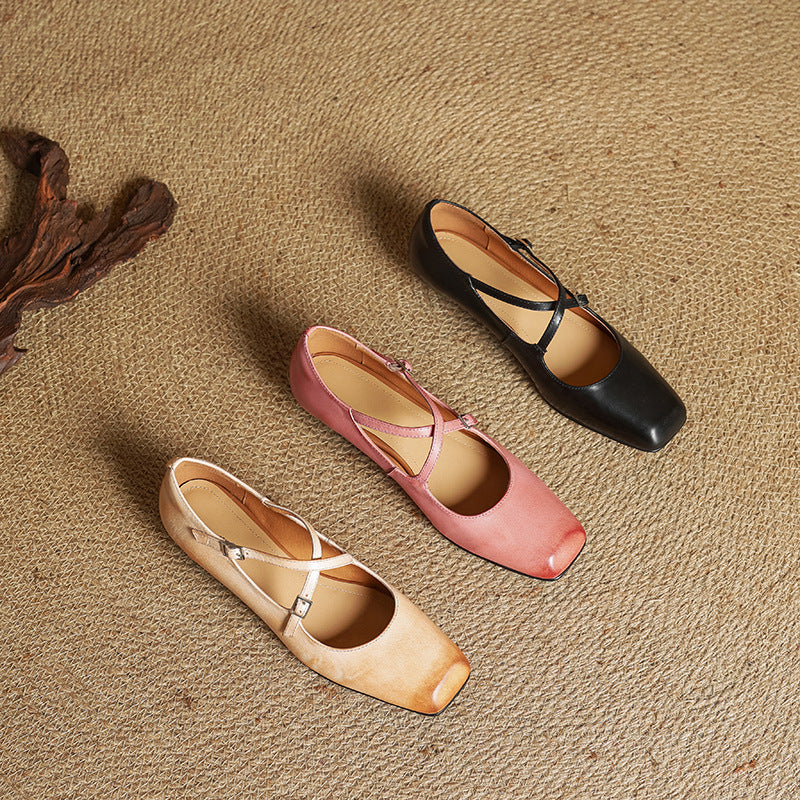 Scarpe basse Iria in vera pelle