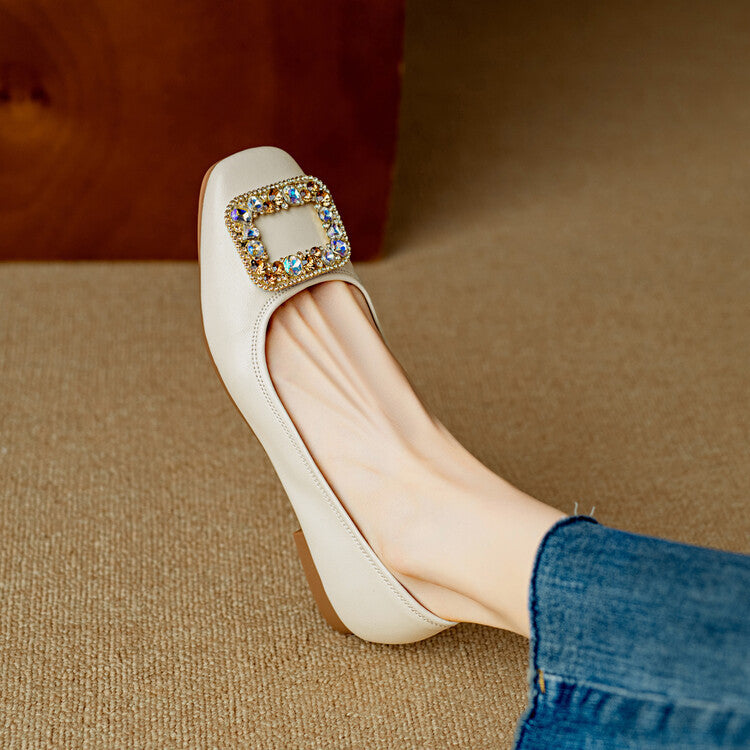 Adela platte schoenen van echt leer