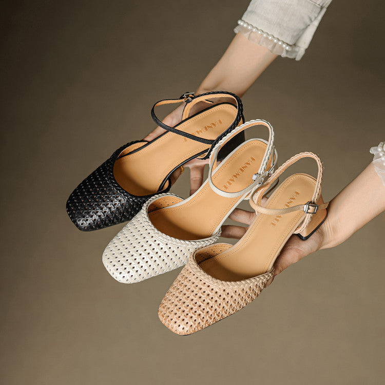 Tacones Orelia de cuero genuino