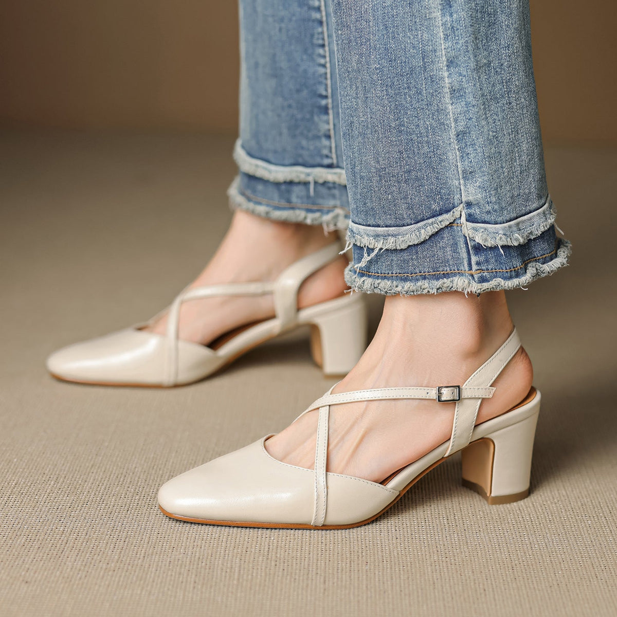 Blenza Slingbacks aus echtem Leder