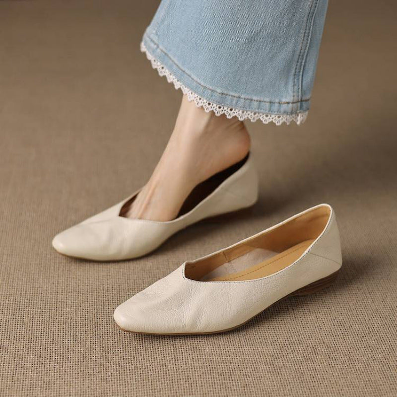 Zapatos planos Darsi de cuero genuino