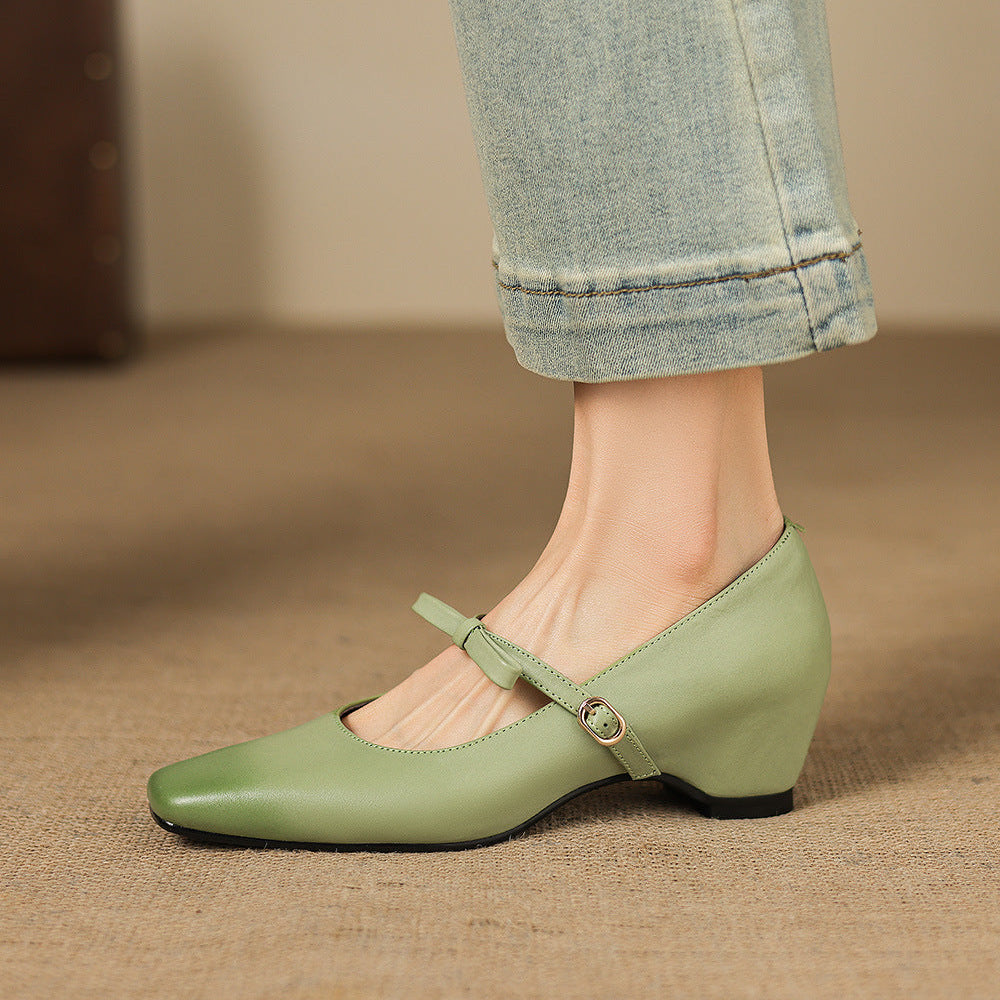 Rosalie Mary Jane Pumps aus echtem Leder