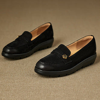 Zapatos de plataforma de cuero genuino Mira