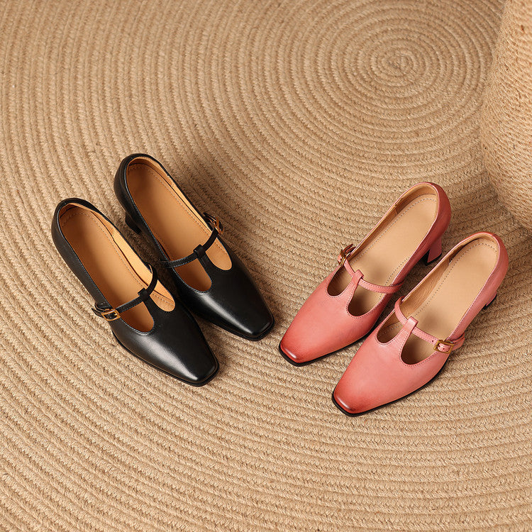 Talons Velmira en cuir véritable