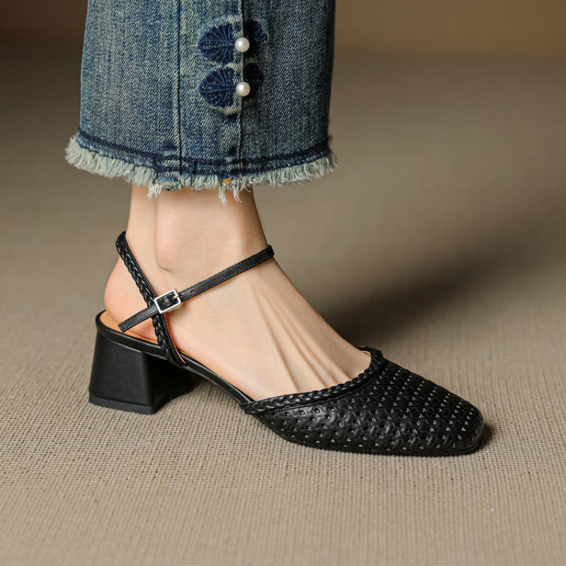 Tacones Orelia de cuero genuino