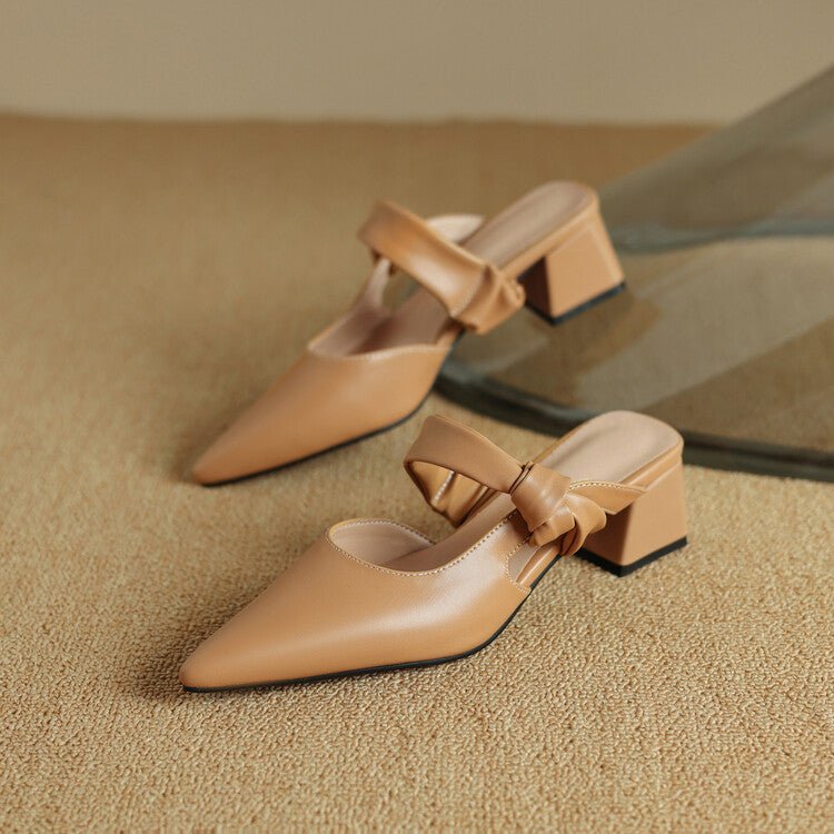 Mules de piel Noressa