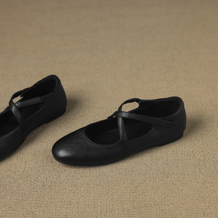 Zeor flache Schuhe aus echtem Leder