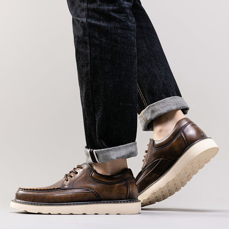 Chaussures à lacets Halston en cuir véritable